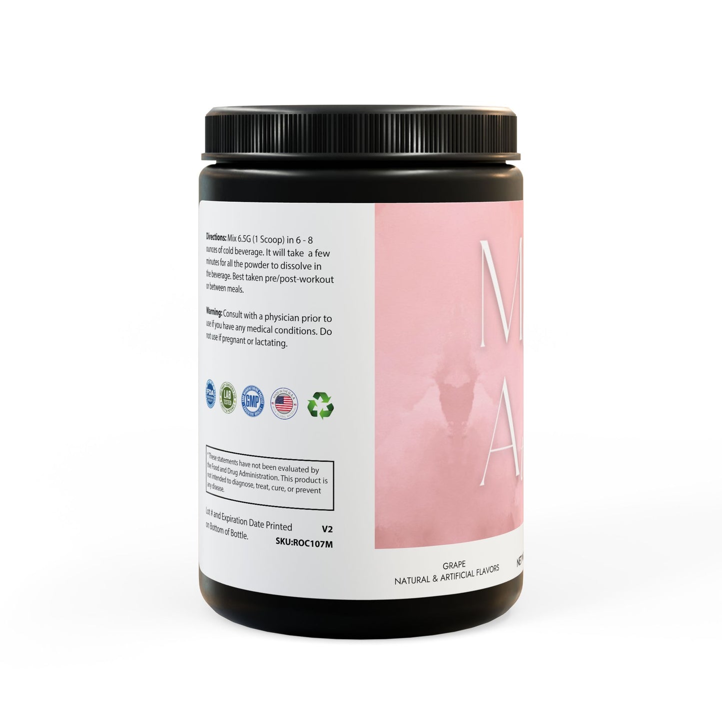 BCAA Supplement, Grape (325g, 11.46oz, 50 servings)