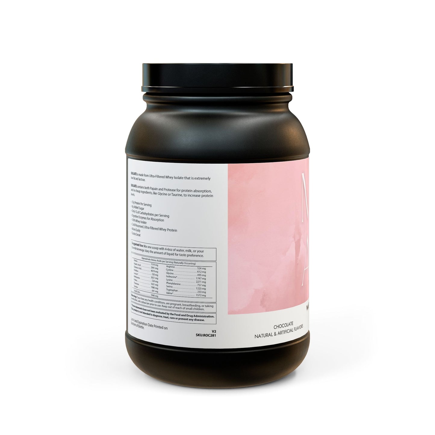 Whey Isolate Protein Supplement (907g, 2lb)