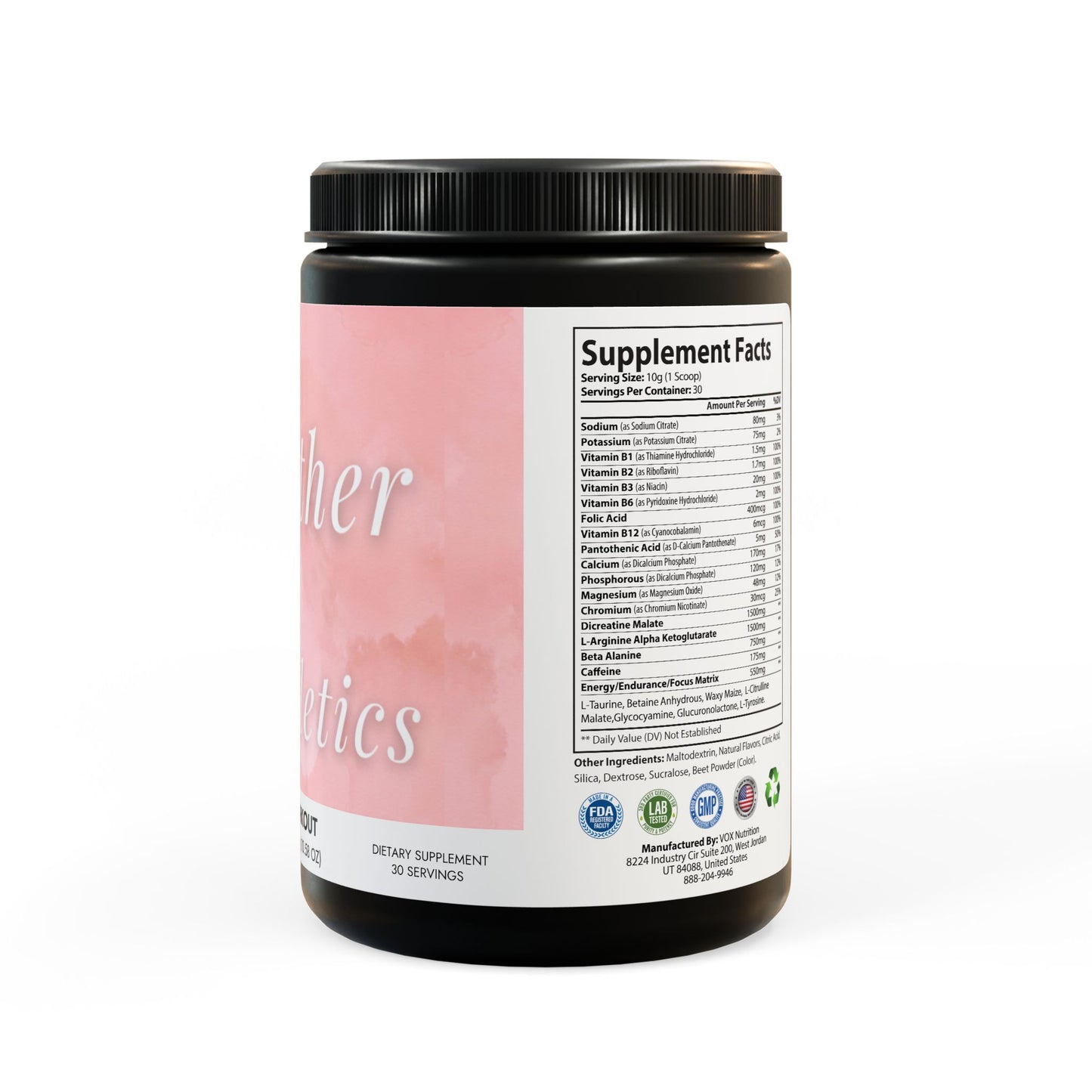 MOTHER ATHLETICS Pre-Workout Supplement, Watermelon