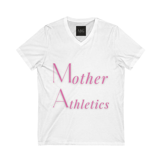 MOTHER ATHLETICS Short Sleeve V-Neck Tee