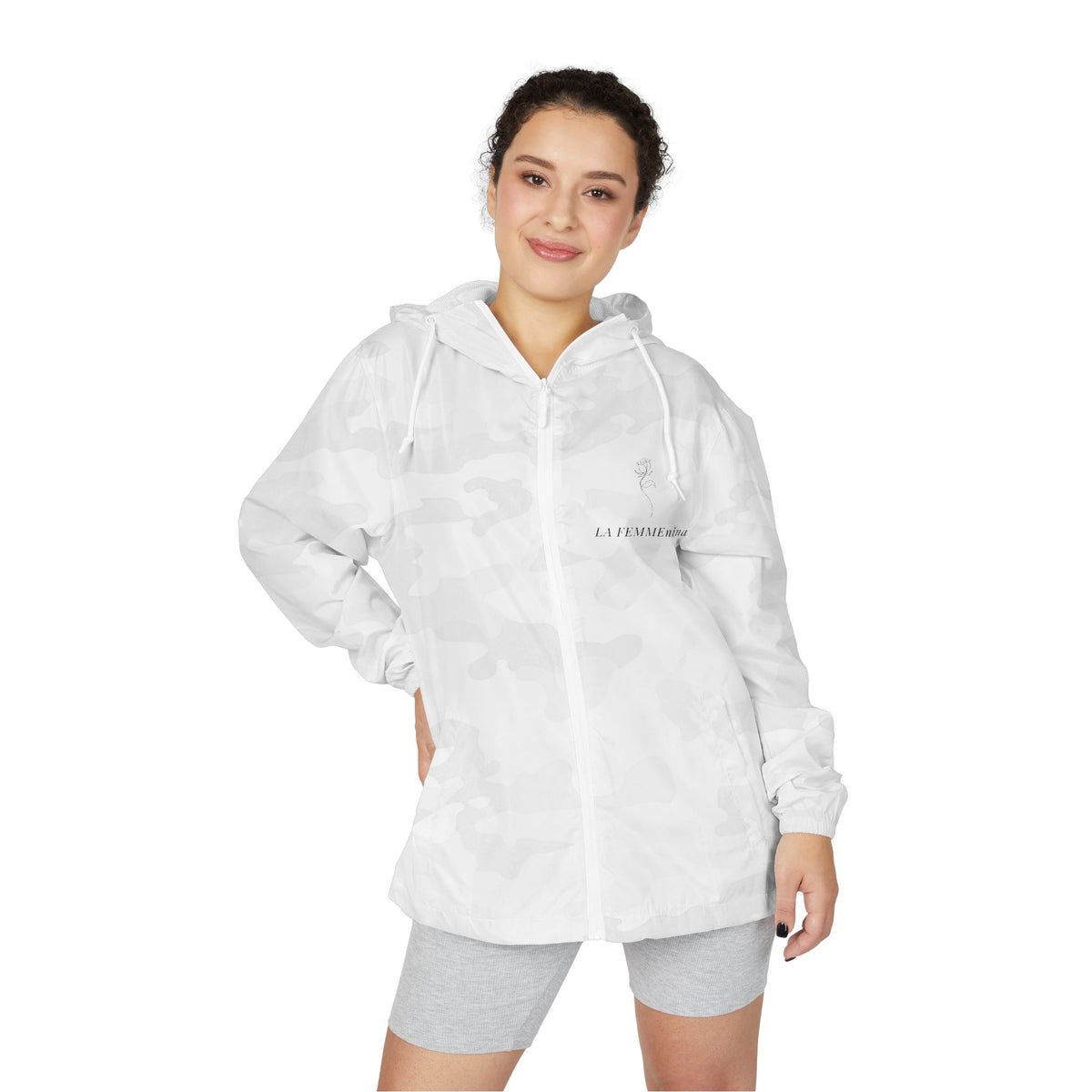 LA FEMMEnina Stay Grounded' Windbreaker Jacket