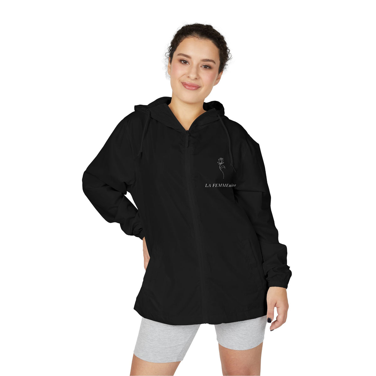 LA FEMMEnina Stay Grounded' Windbreaker Jacket