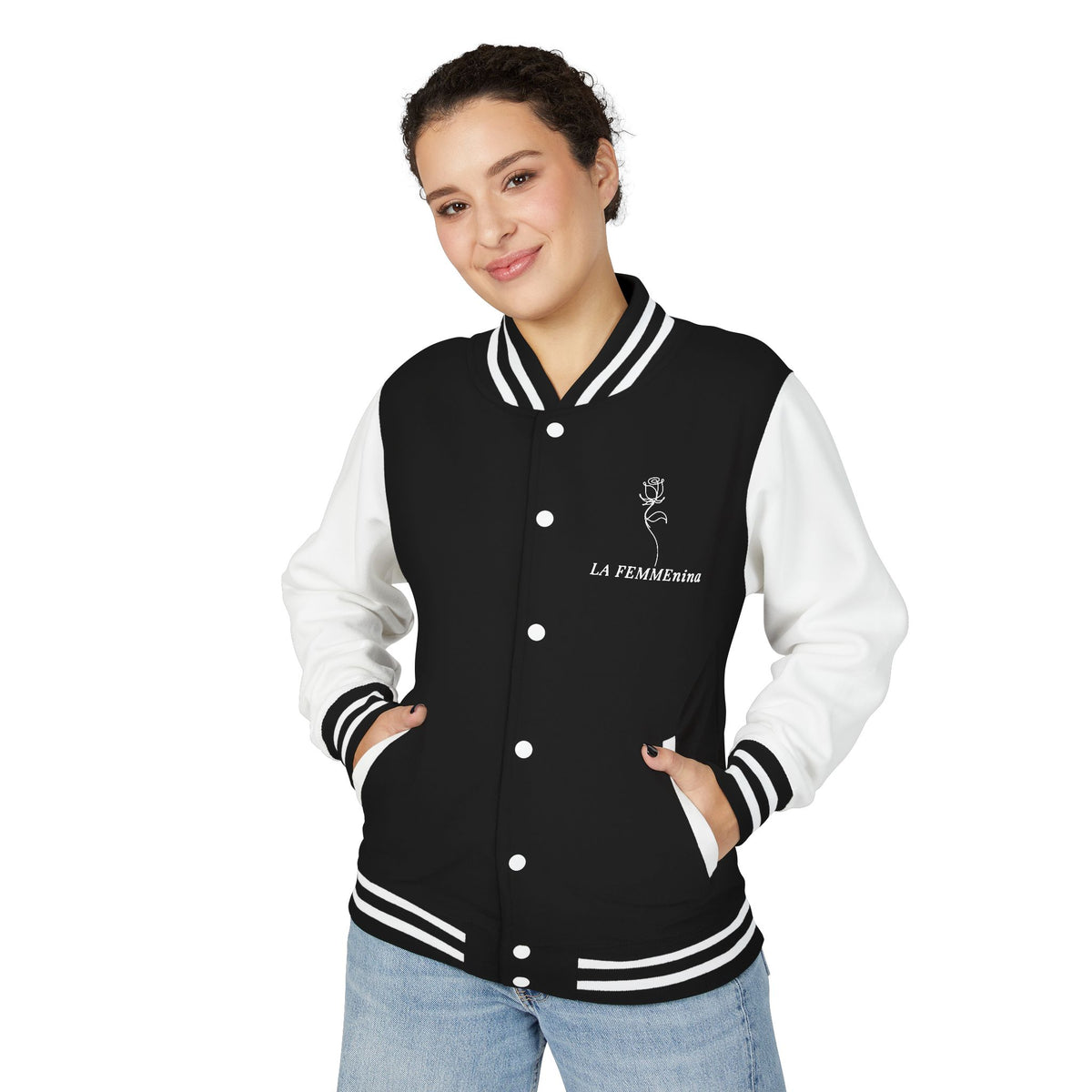 LA FEMMEnina Rose Letterman Jacket