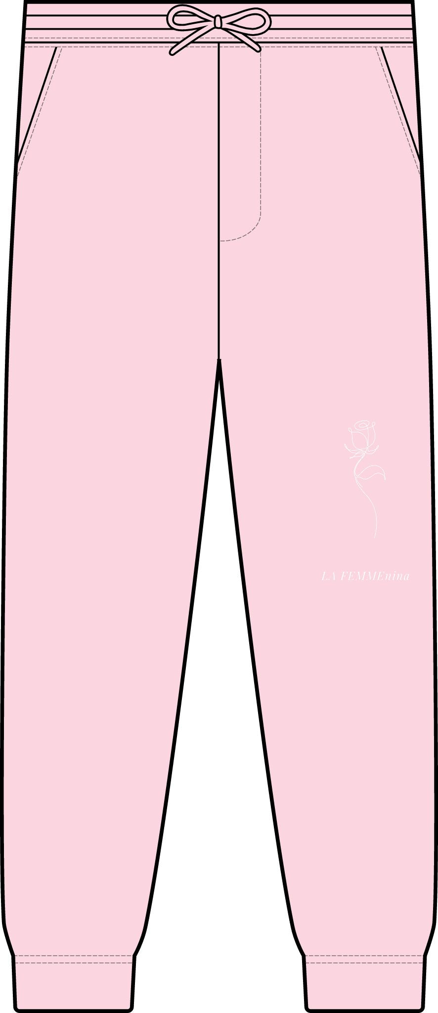 LA FEMMEnina Tie-Dyed Fleece Sweatpants