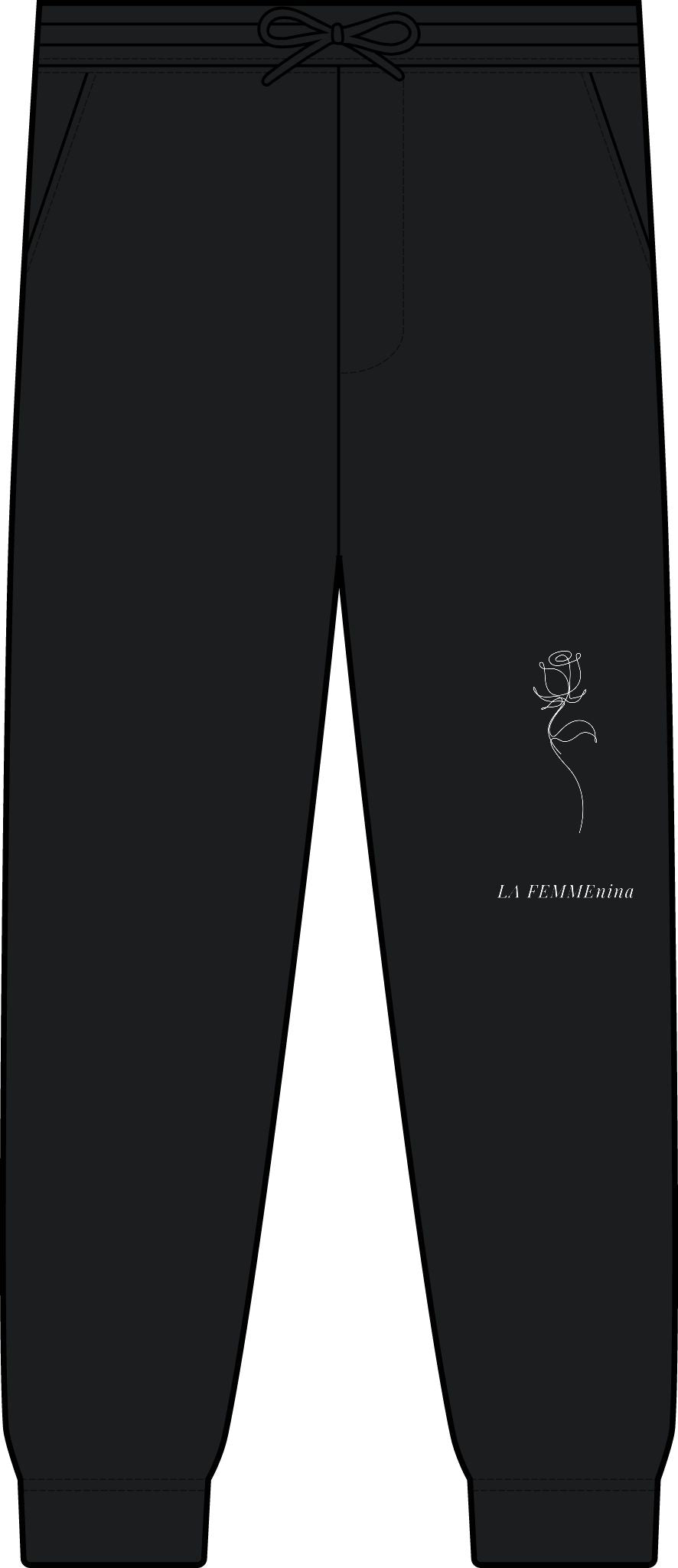 LA FEMMEnina Tie-Dyed Fleece Sweatpants