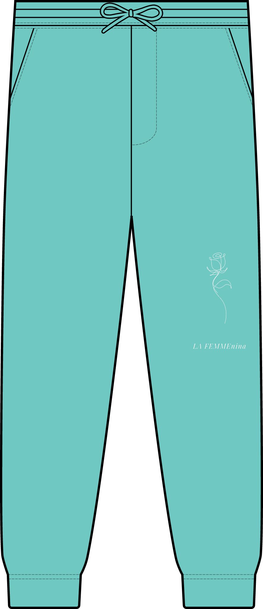LA FEMMEnina Tie-Dyed Fleece Sweatpants