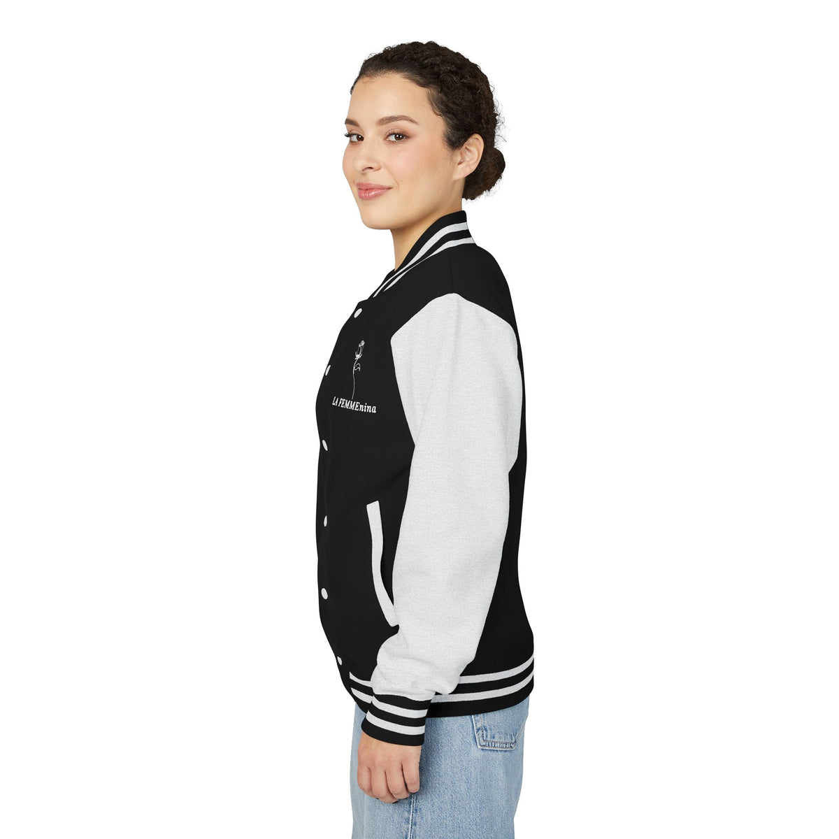LA FEMMEnina Rose Letterman Jacket